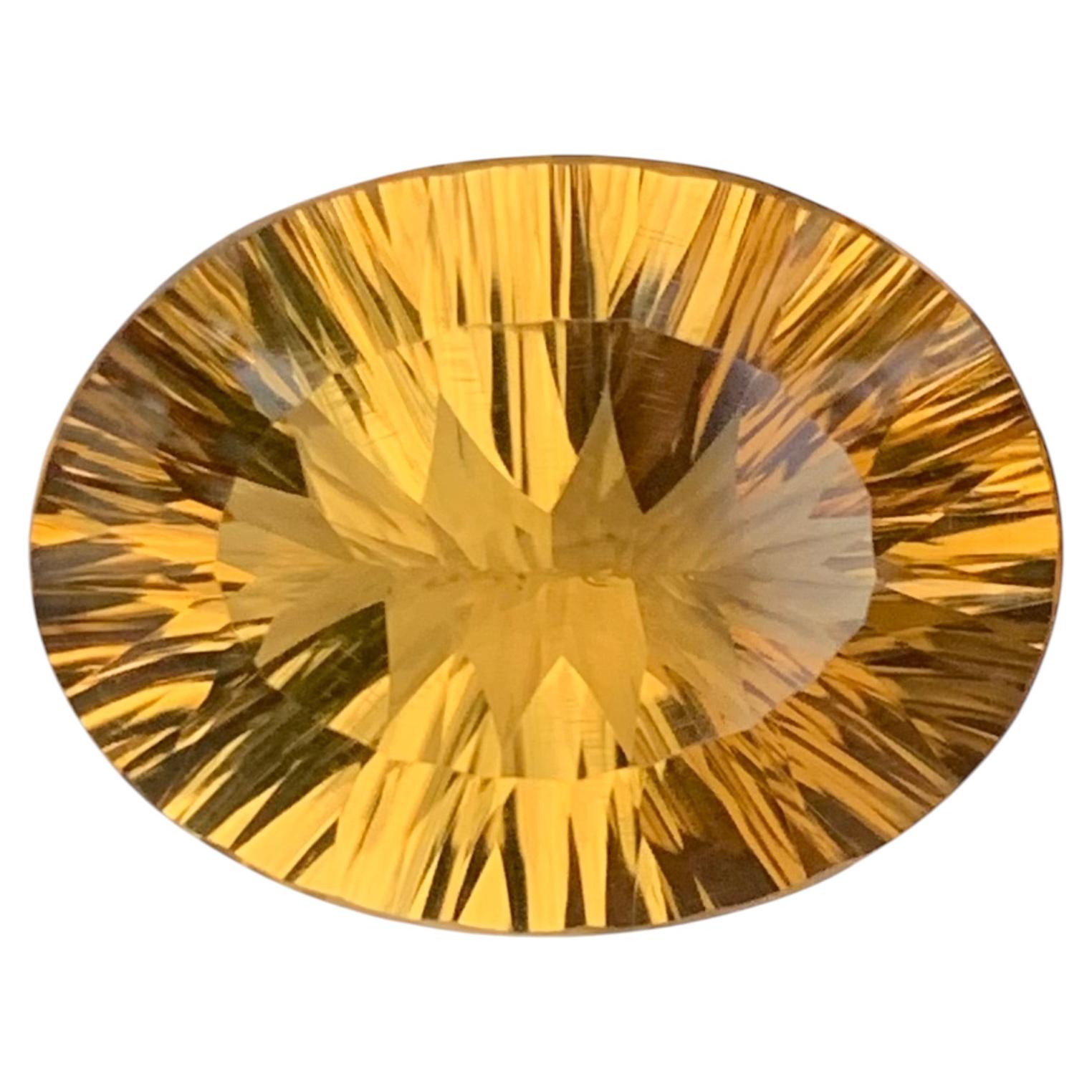 20.80 Carat Natural Loose Citrine Oval Shape Gemstone For Sale