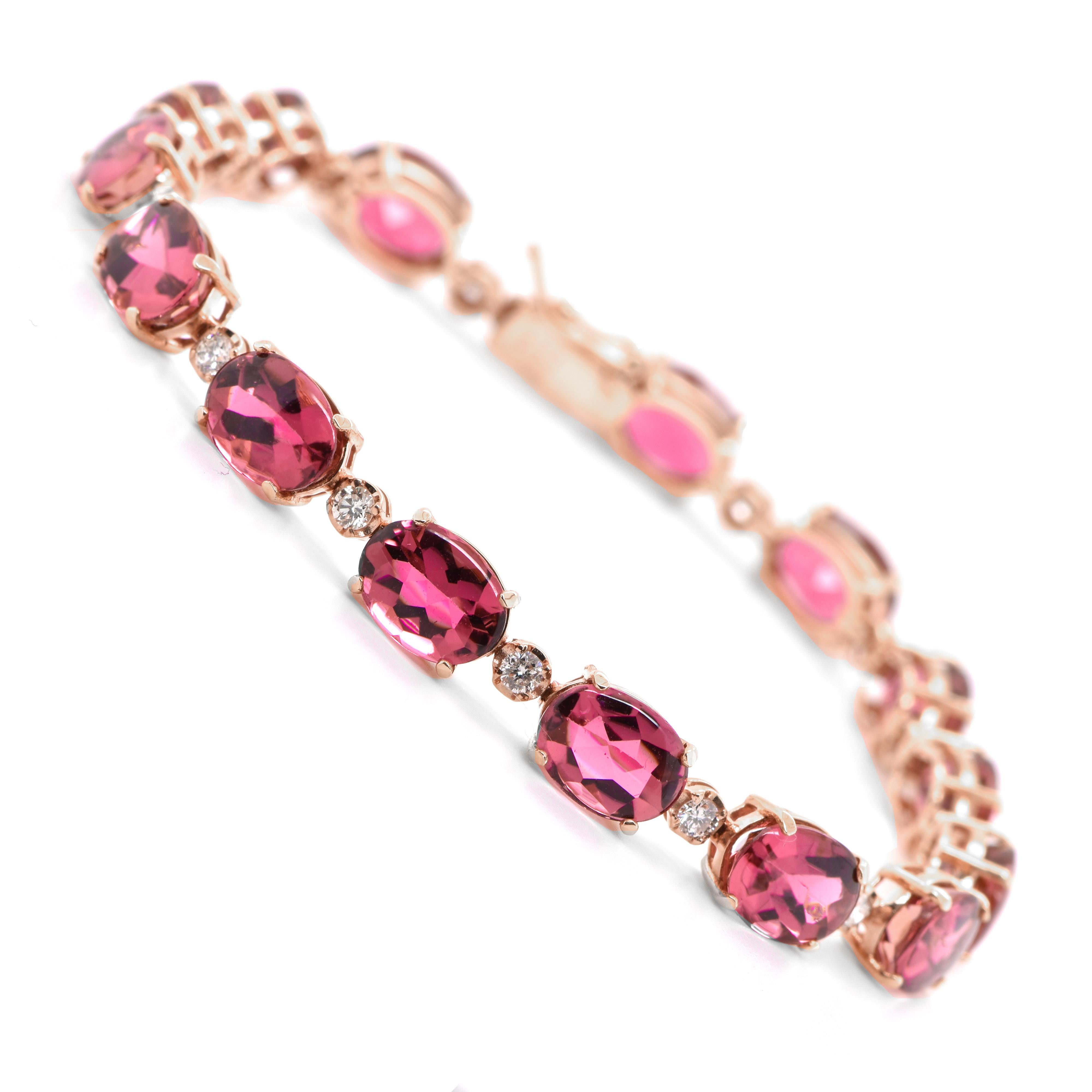pink tourmaline bracelet gold