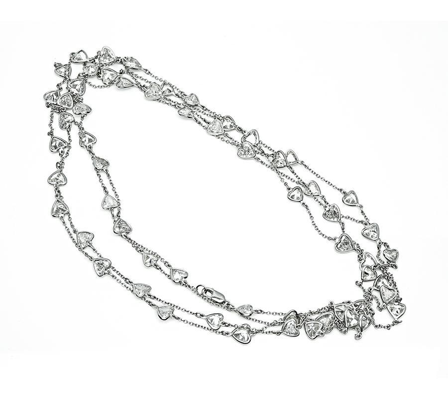 20.80ct Diamond By The Yard Necklace In Good Condition For Sale In New York, NY