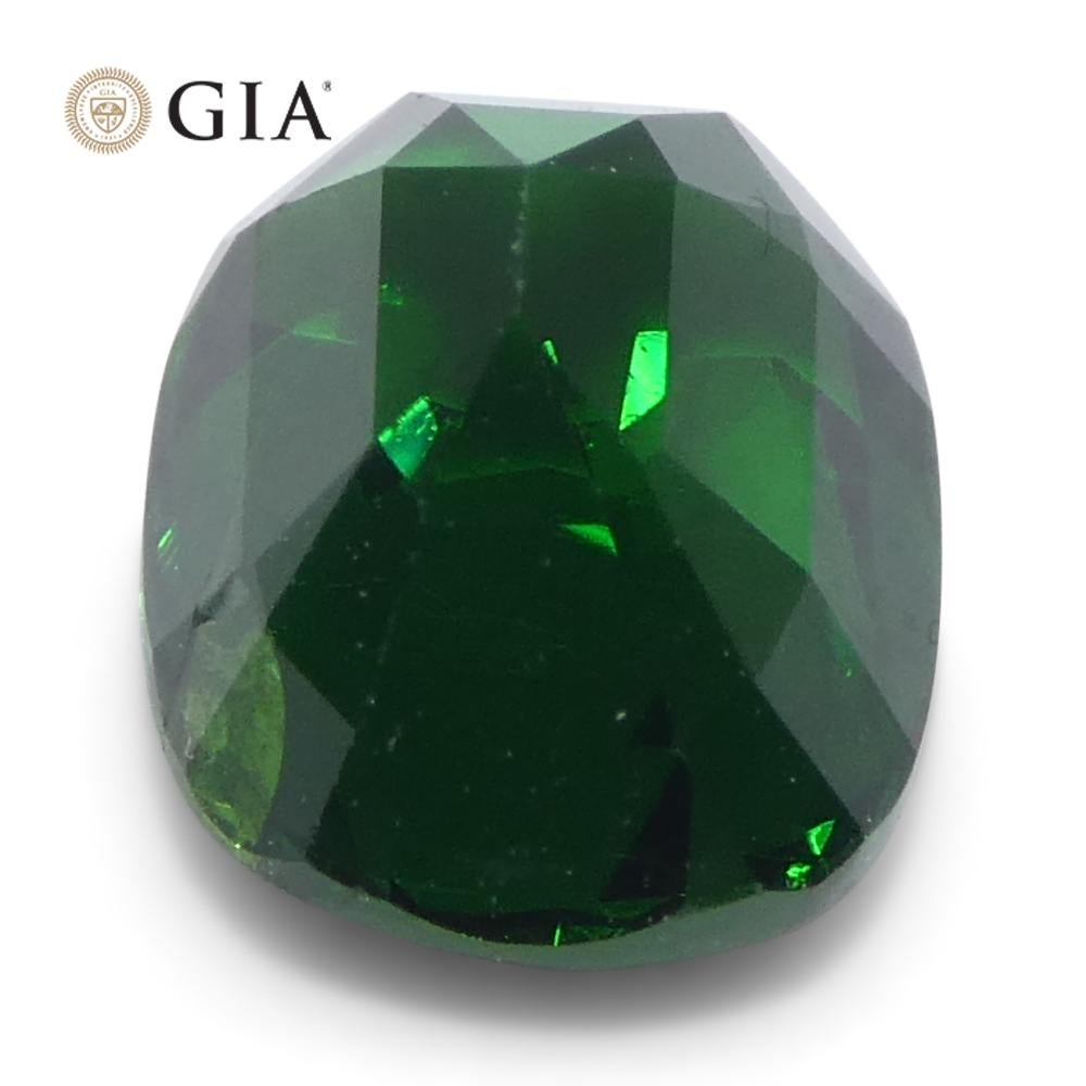 2.08ct Cushion Green Tsavorite Garnet GIA Certified en vente 5