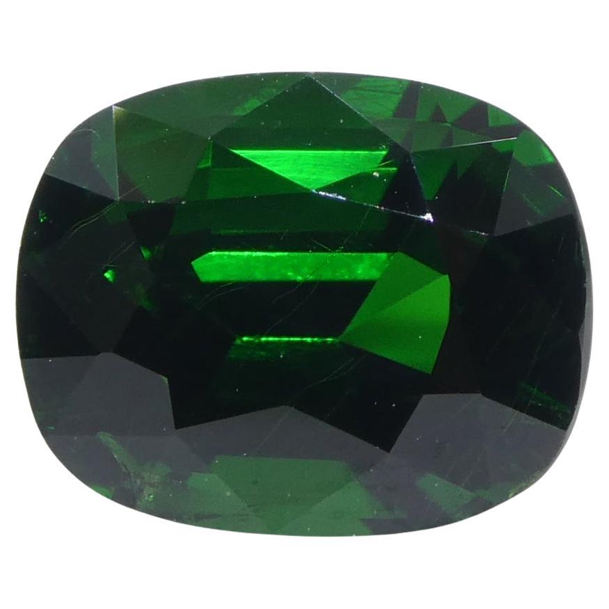 2.08ct Cushion Green Tsavorite Garnet GIA Certified