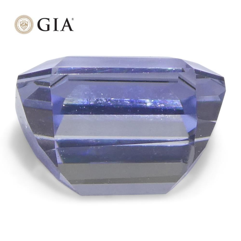 2.08ct Octagonal/Emerald Cut Light Bluish Violet Sapphire GIA Certified Sri Lank For Sale 2