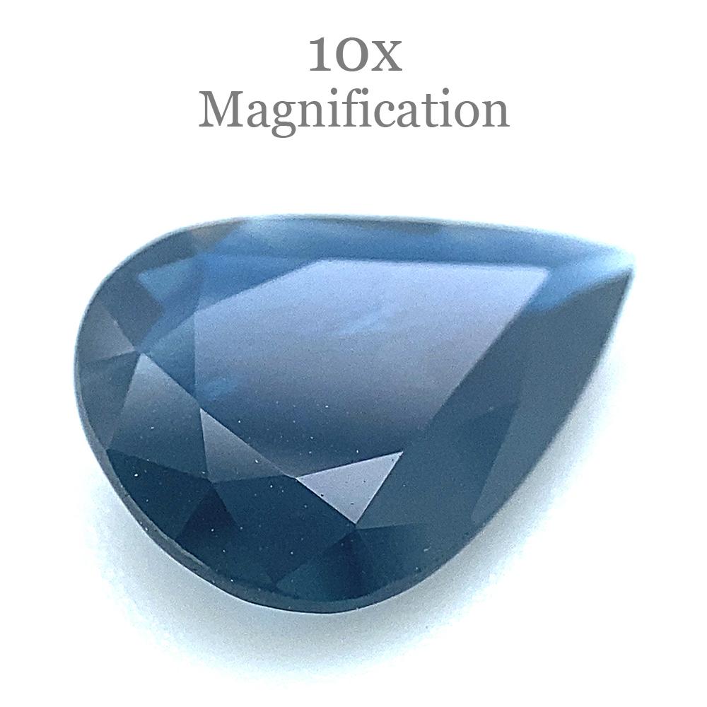 2.08 Carat Pear Blue Sapphire from Thailand Unheated For Sale 3