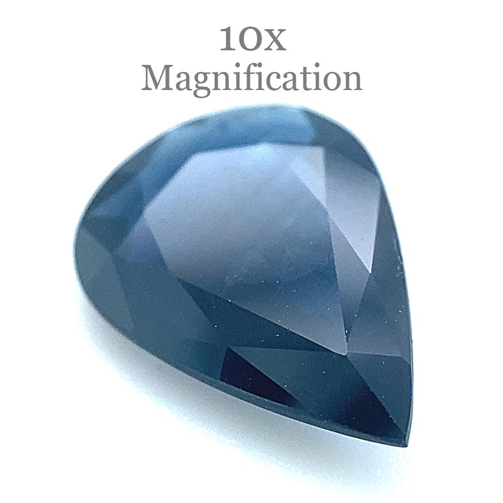 2.08 Carat Pear Blue Sapphire from Thailand Unheated For Sale 4
