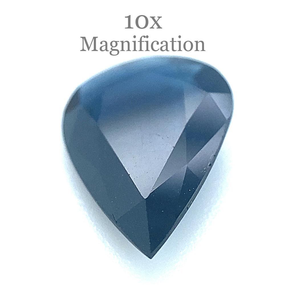 Brilliant Cut 2.08ct Pear Blue Sapphire from Thailand Unheated For Sale