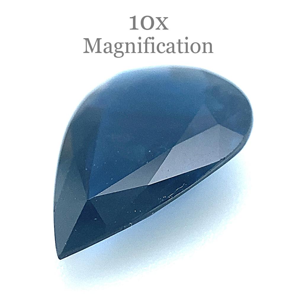 2.08ct Pear Blue Sapphire from Thailand Unheated In New Condition For Sale In Toronto, Ontario