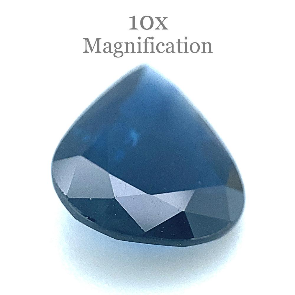2.08 Carat Pear Blue Sapphire from Thailand Unheated For Sale 2