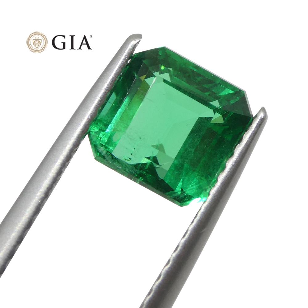 2,08ct Quadratisch/Achteckig Grüner Smaragd GIA zertifiziert Sambia 9