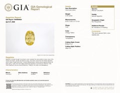 2.08Ct Unheated Yellow Sapphire – GIA Certified (8.52 x 5.60 x 4.72mm)