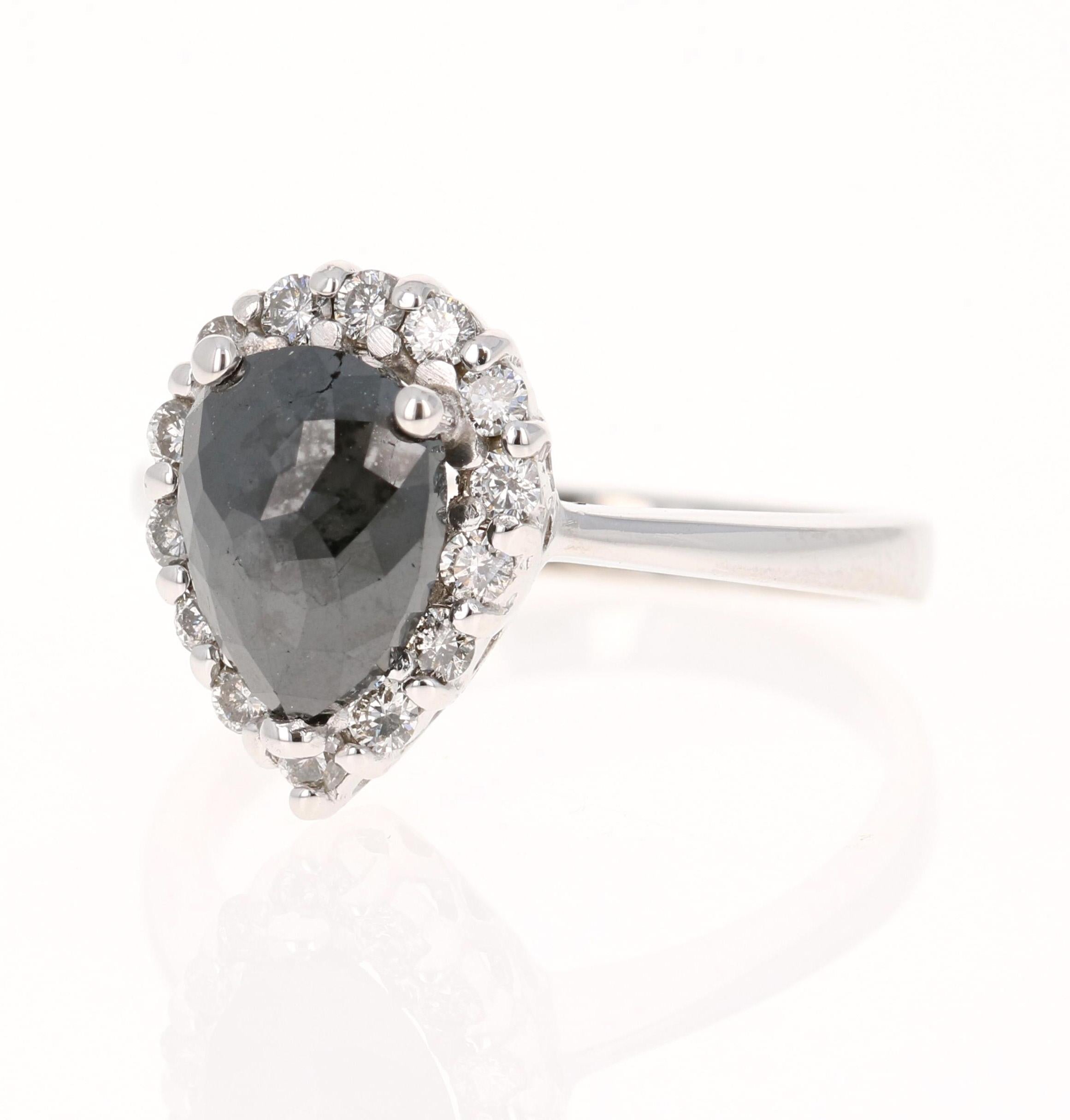 black speckled diamond ring