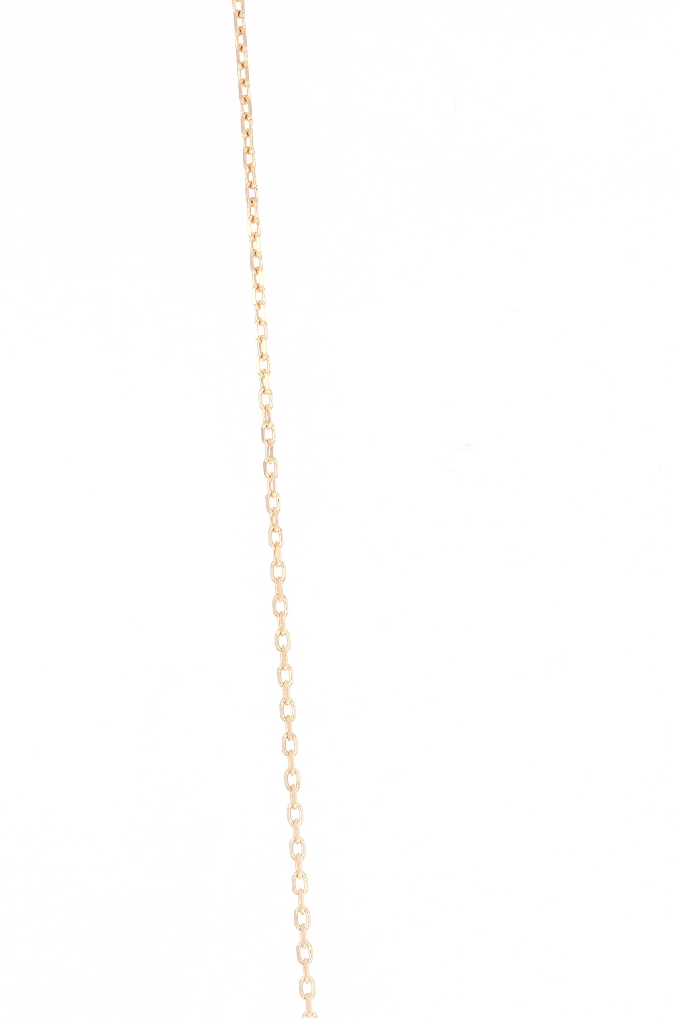 Contemporary 2.09 Carat Diamond Yellow Gold Chain Necklace For Sale