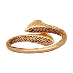 2.09 Carats Pink and White Diamond Rose Gold Bangle