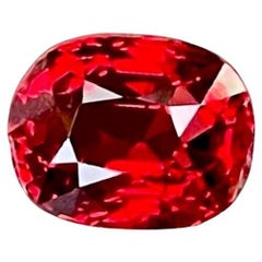 2.09 quilates Piedra espinela roja talla cojín Gema natural de Birmania
