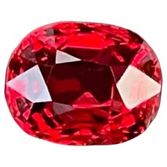 2.09 quilates Piedra espinela roja talla cojín Gema natural de Birmania
