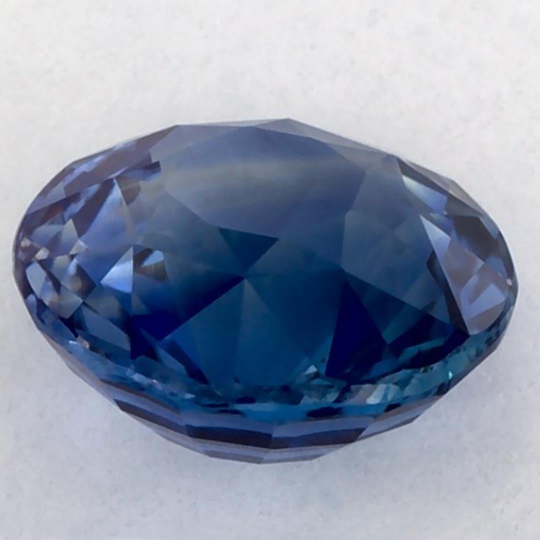 2.09 Ct Blauer Saphir Rund Zertifiziert Loser Edelstein im Zustand „Neu“ im Angebot in Fort Lee, NJ
