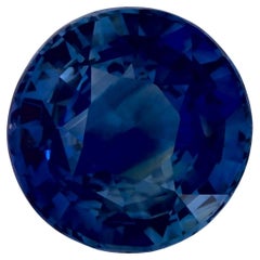 2.09 Ct Blauer Saphir Rund Zertifiziert Loser Edelstein