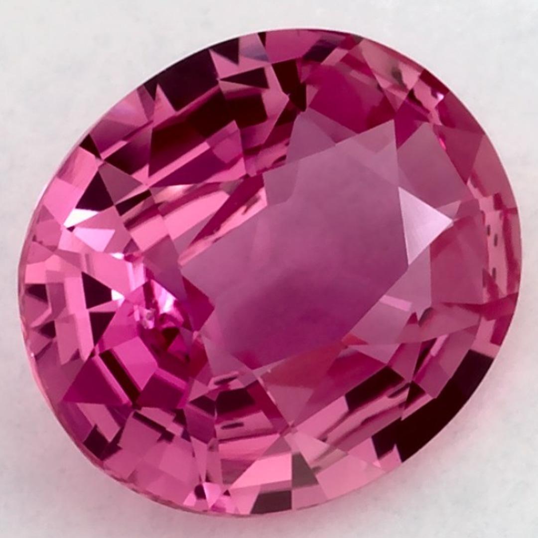 Taglio ovale 2.09 carati di zaffiro rosa ovale sfuso in vendita