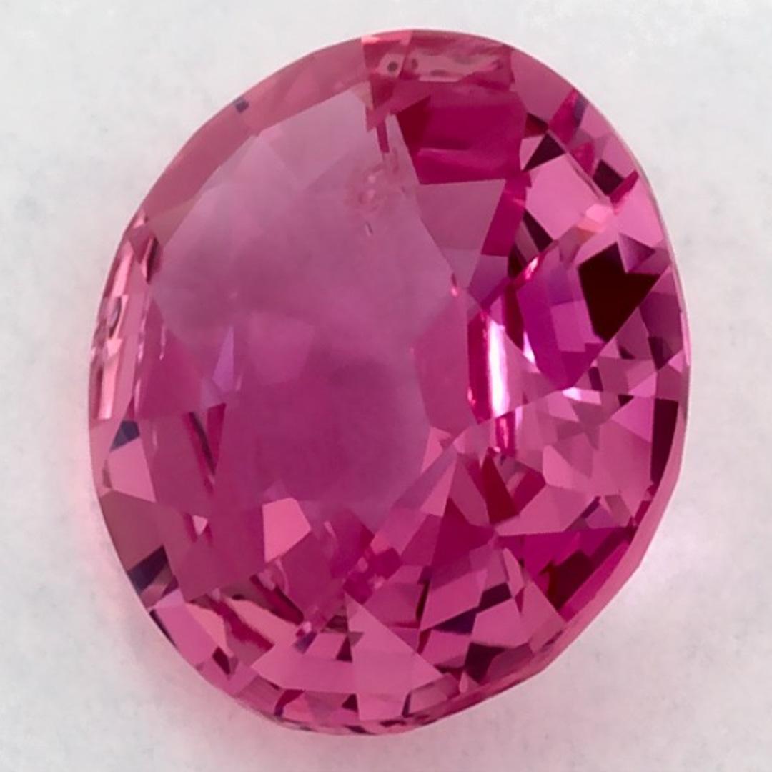 Donna 2.09 carati di zaffiro rosa ovale sfuso in vendita