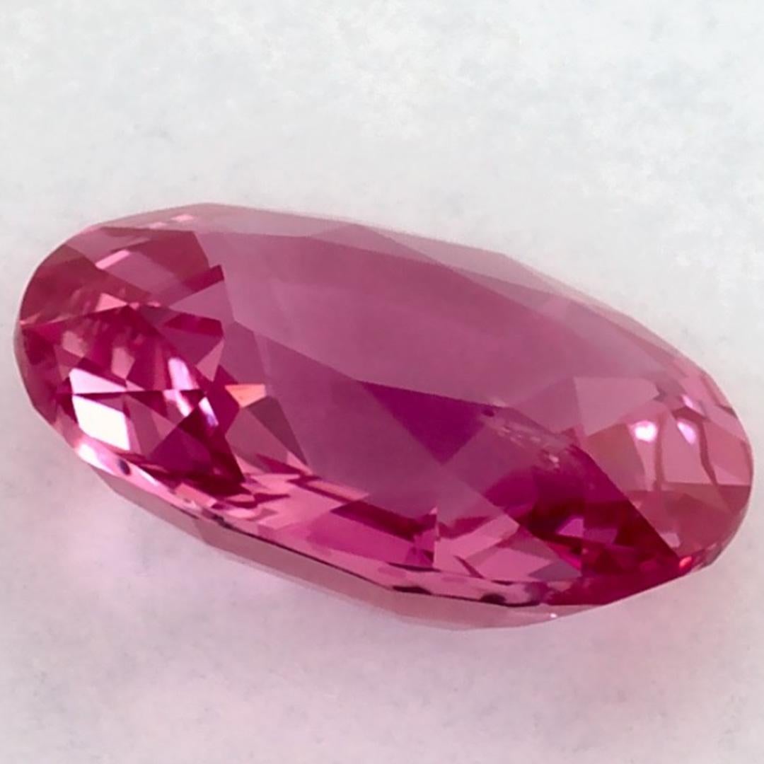 2.09 carati di zaffiro rosa ovale sfuso in vendita 1