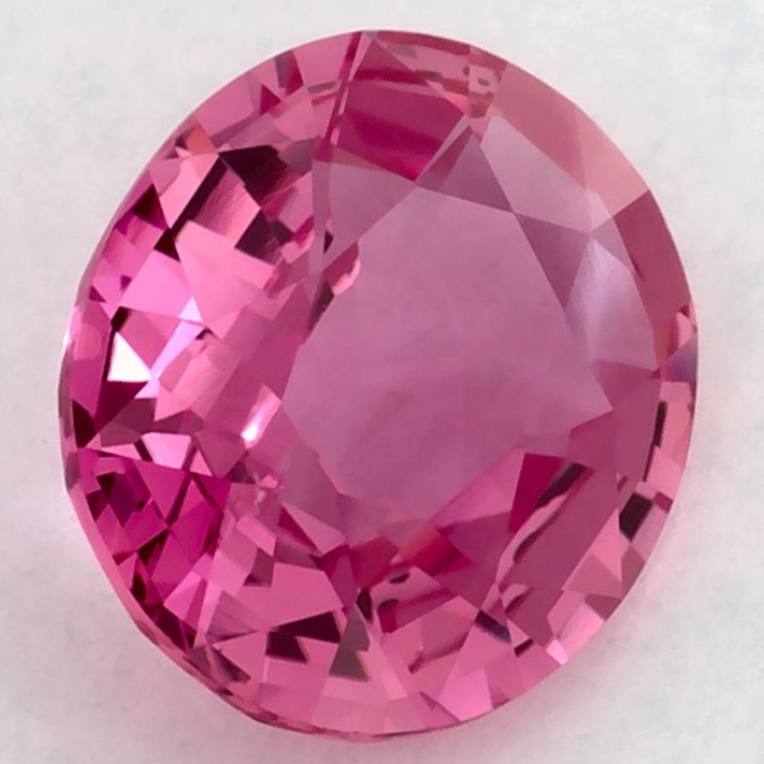 2.09 carati di zaffiro rosa ovale sfuso in vendita 2