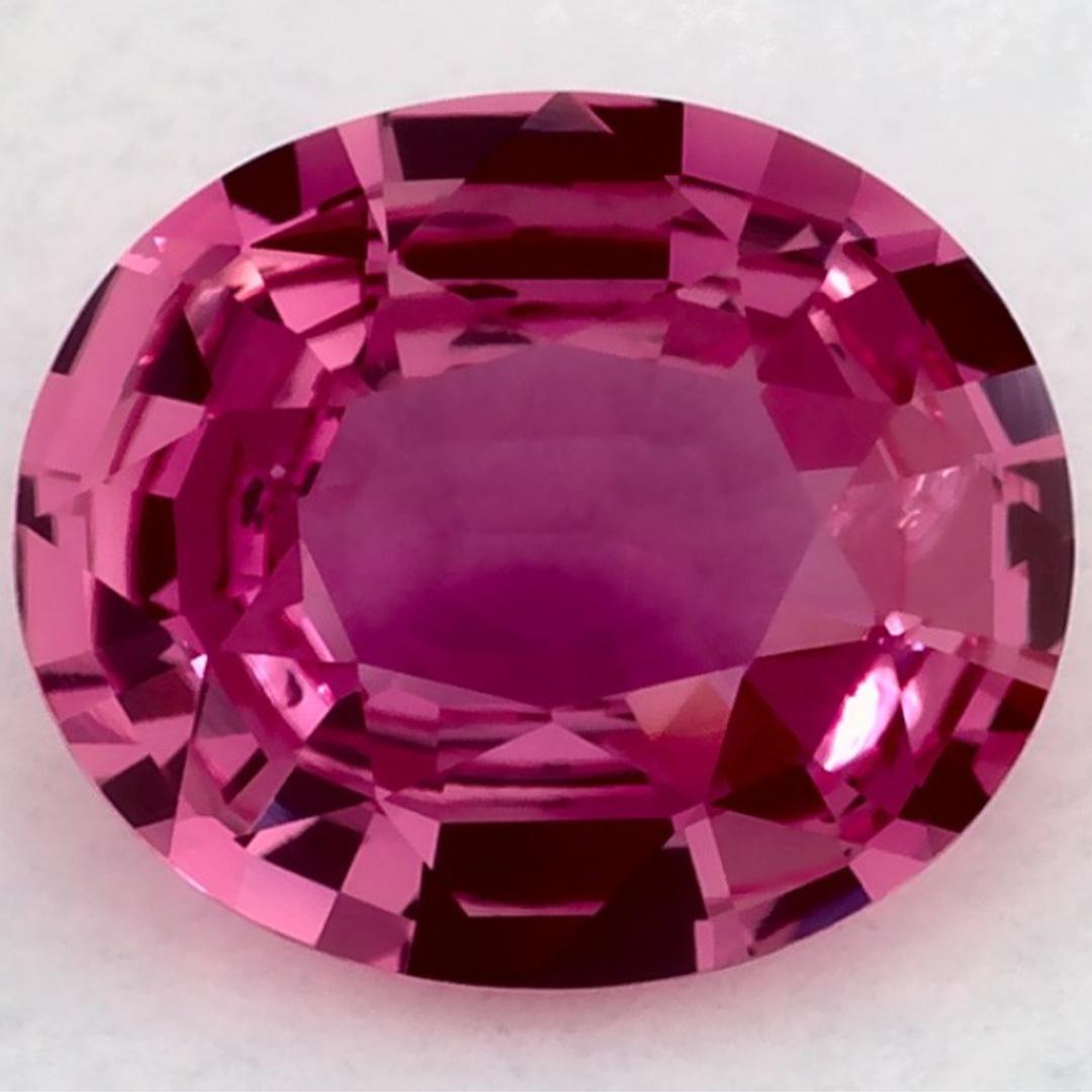 2.09 carati di zaffiro rosa ovale sfuso