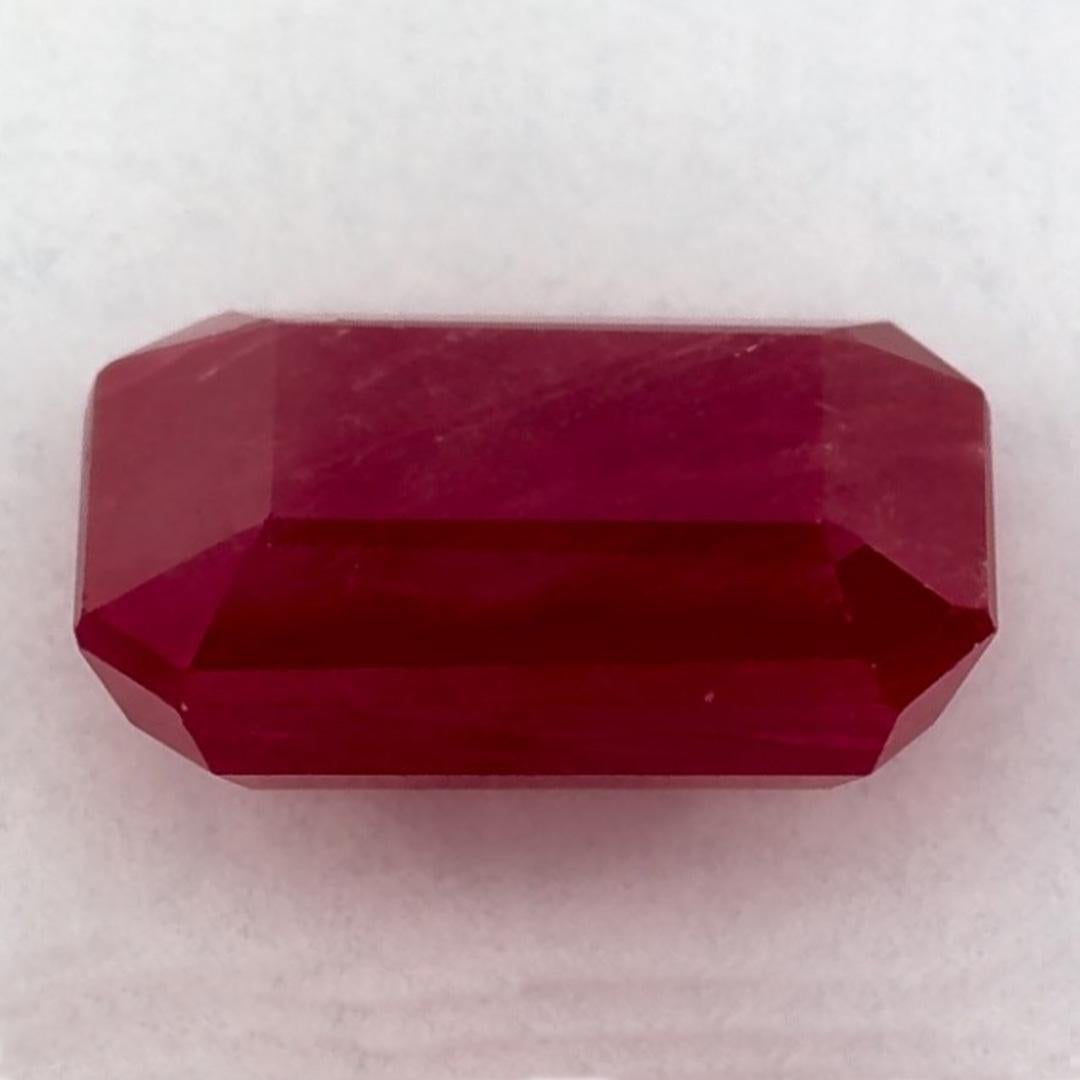 2.09 Ct Ruby Octagon Cut Loose Gemstone In condizioni Nuovo in vendita a Fort Lee, NJ