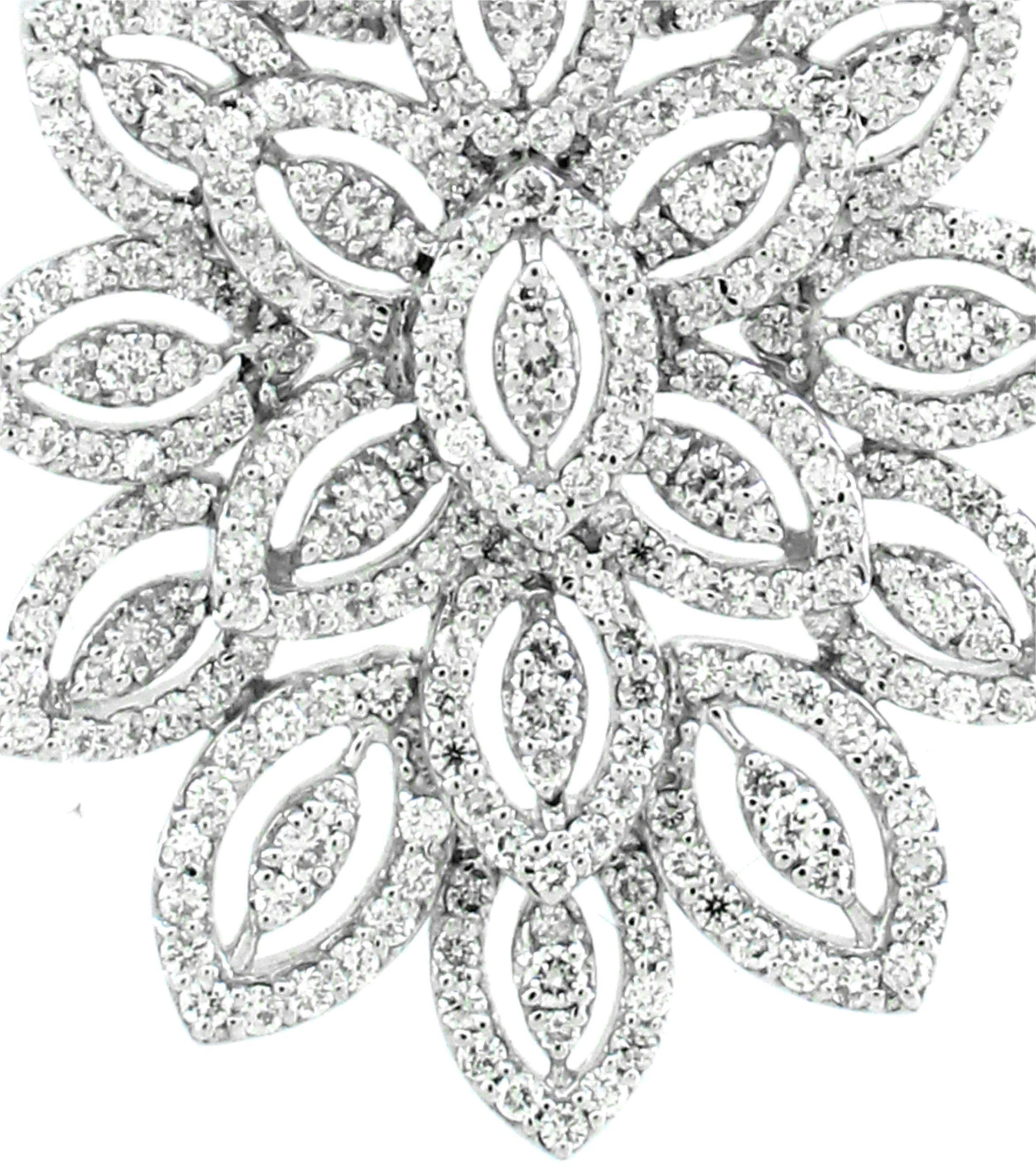 Taille ronde Pendentif de 2,09 cts de diamant blanc en vente