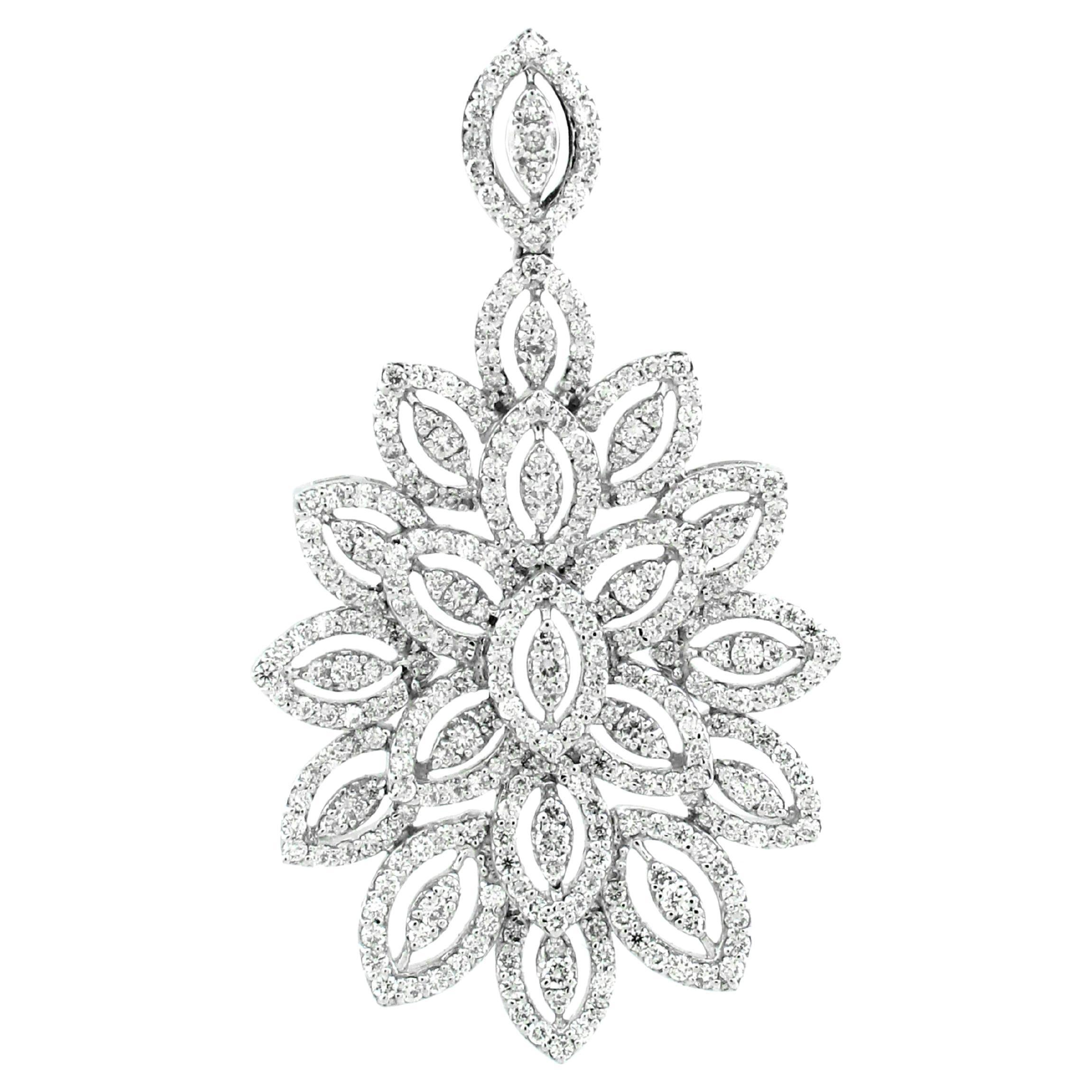 Pendentif de 2,09 cts de diamant blanc