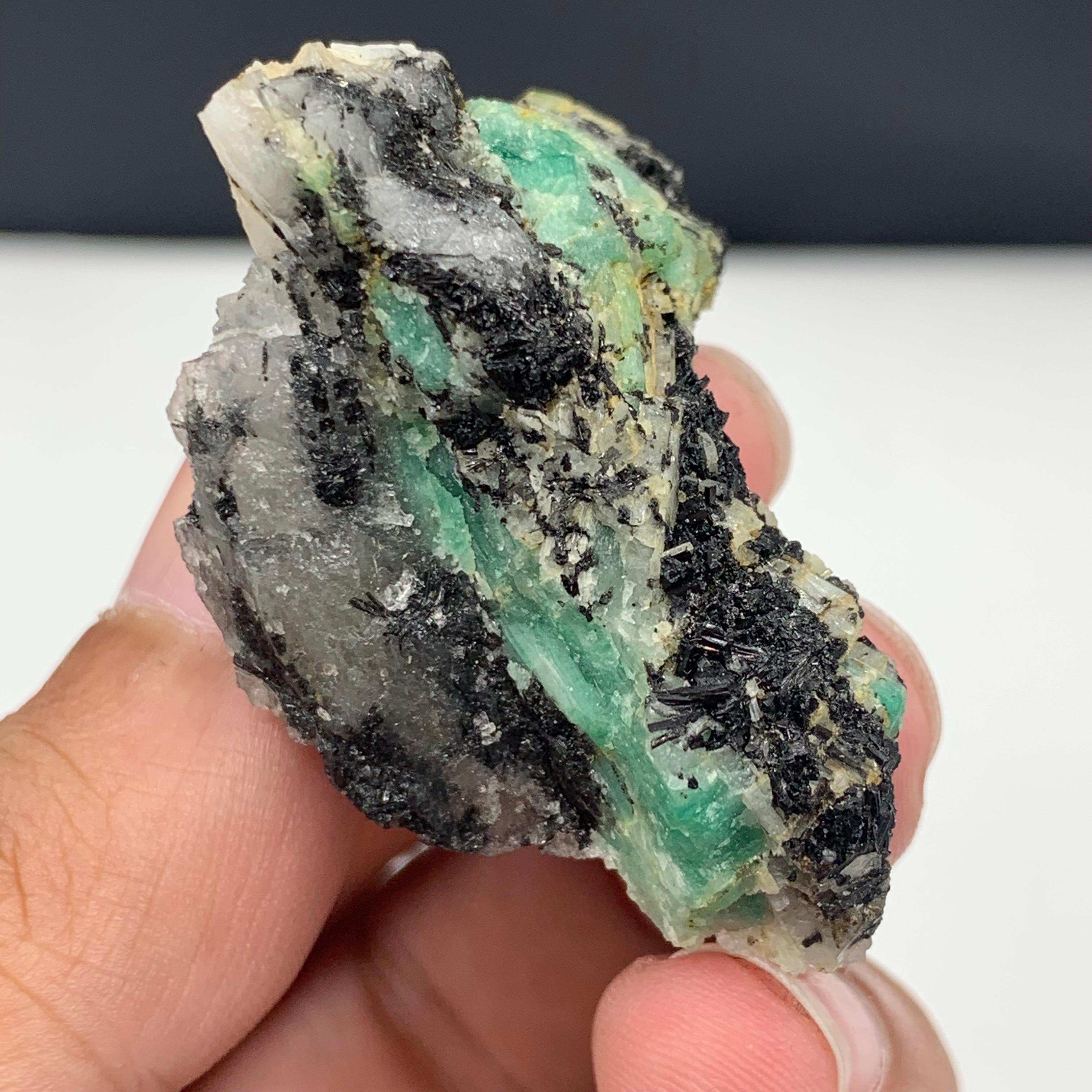 Rock Crystal 20.98 Gram Lovely Emerald Specimen From Chitral Valley, Pakistan  For Sale
