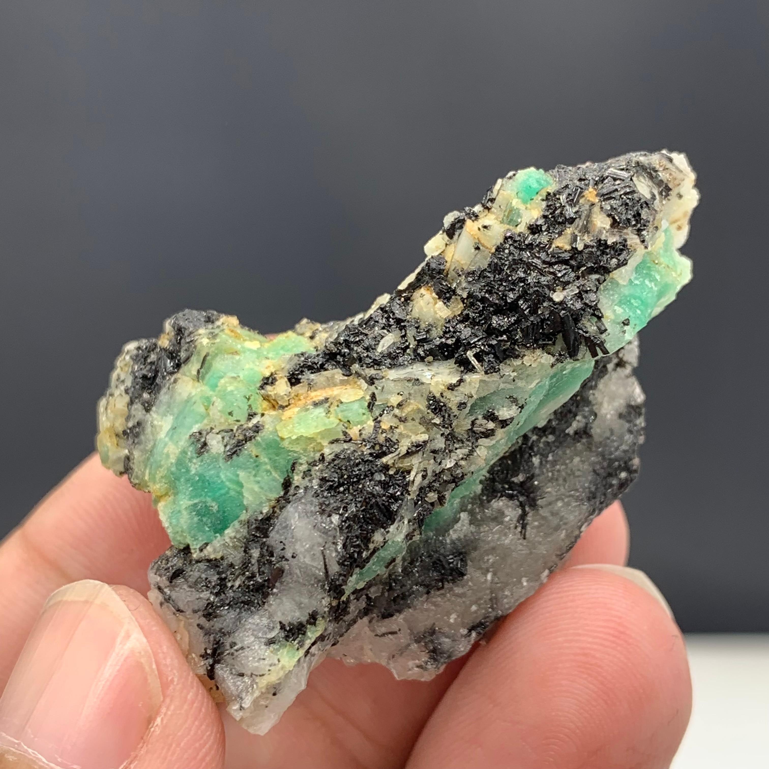 20,98 grammi di un bellissimo esemplare di smeraldo proveniente dalla Valle di Chitral, Pakistan in vendita 1
