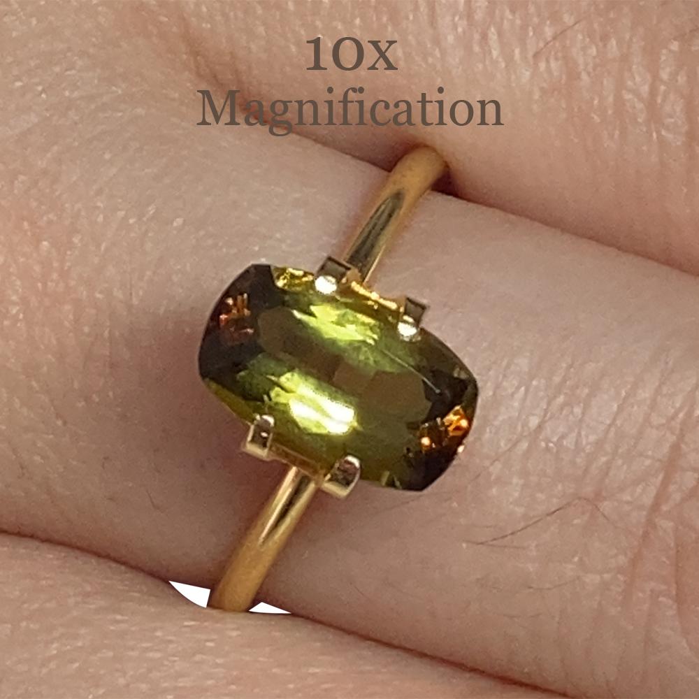 2.09ct Cushion Andalusite GIA Certified In New Condition For Sale In Toronto, Ontario