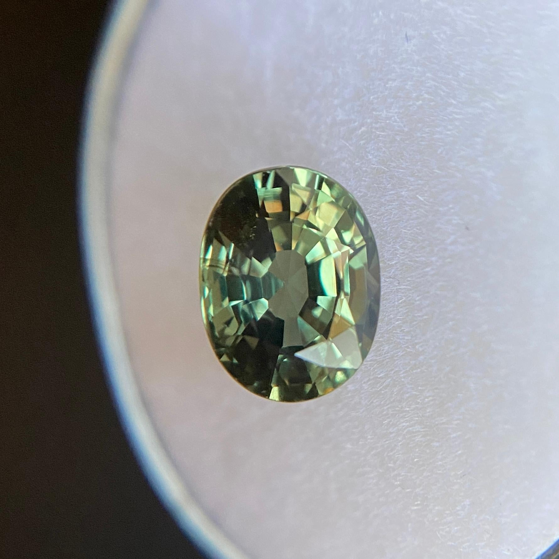 2.09ct GIA Certified Colour Change Sapphire Green Purple Untreated Oval Unheated 3
