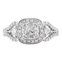2.09ct Old Mine Cut Diamond Engagement Ring
