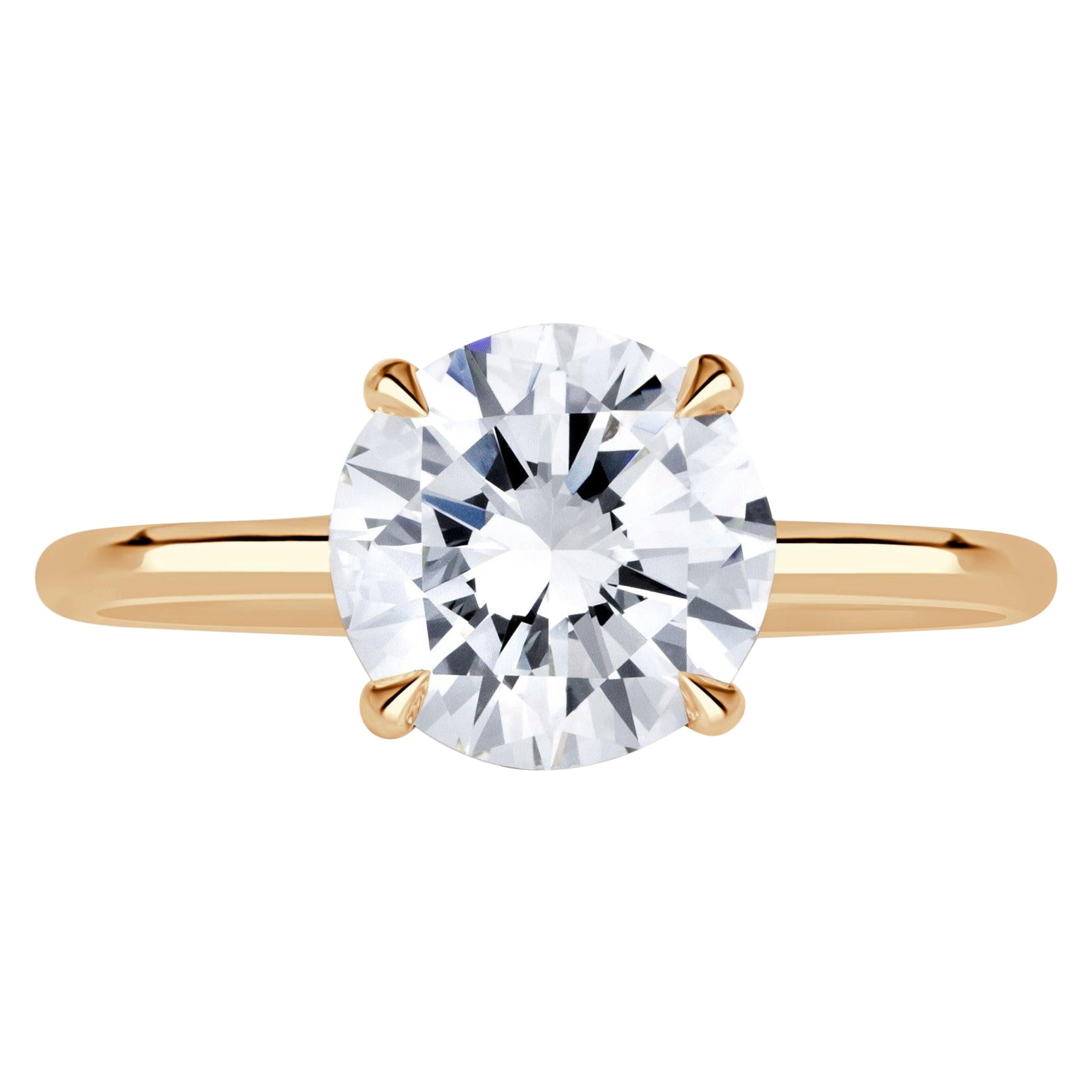 2.09ct Round Brilliant Cut Diamond Engagement Ring