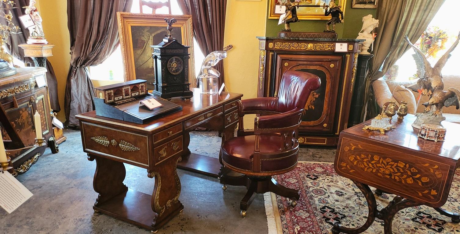 20C Burgundy Executive Swivel Chair For Sale 4