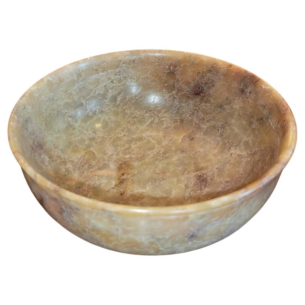 20C Chinese Soapstone Polished Bowl For Sale