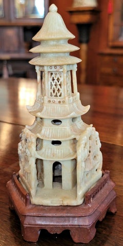 20C Chinese Soapstone Temple Carving