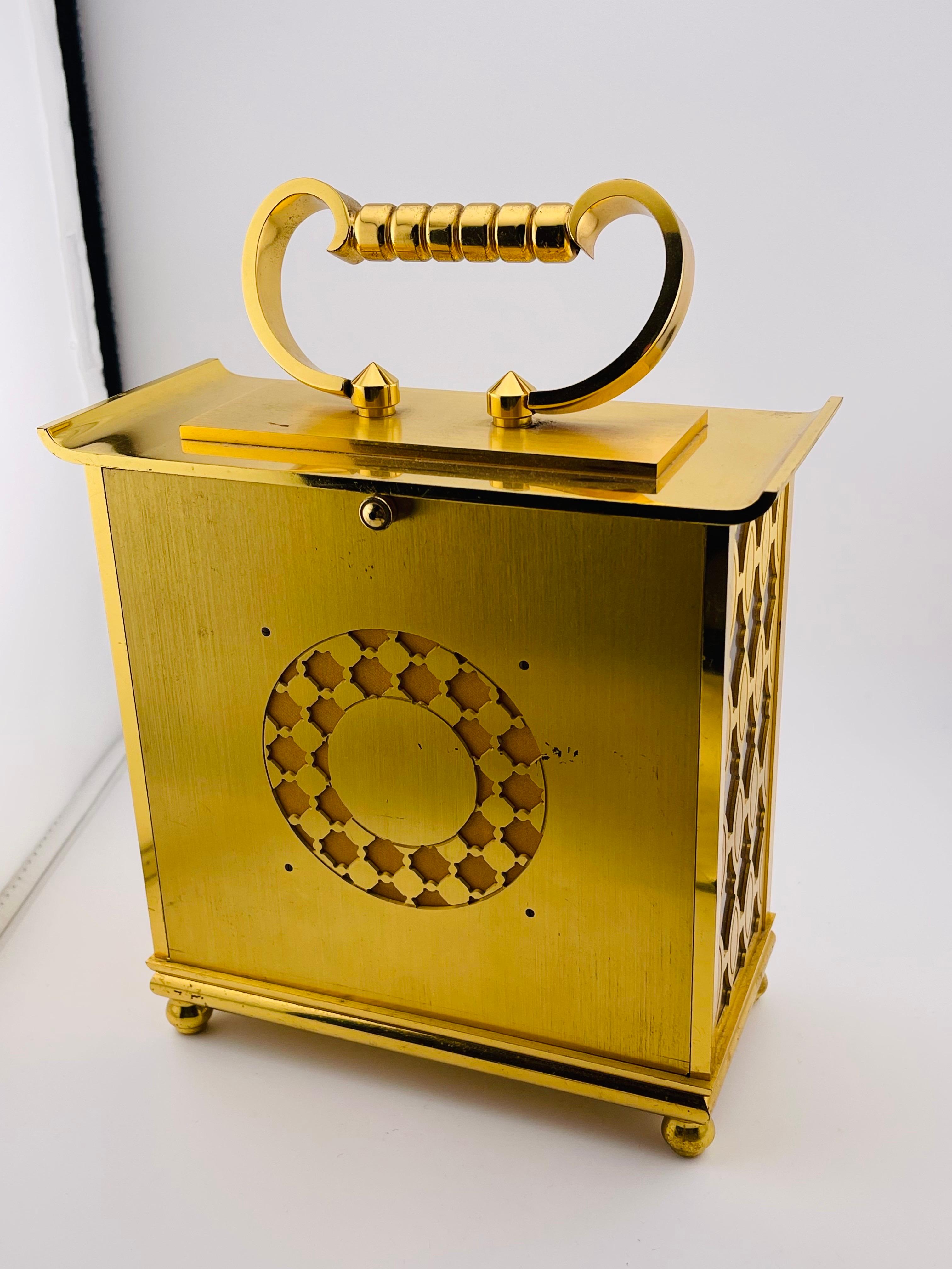 20C Le COUTURE LUXOR BRASS CLOCK For Sale 3