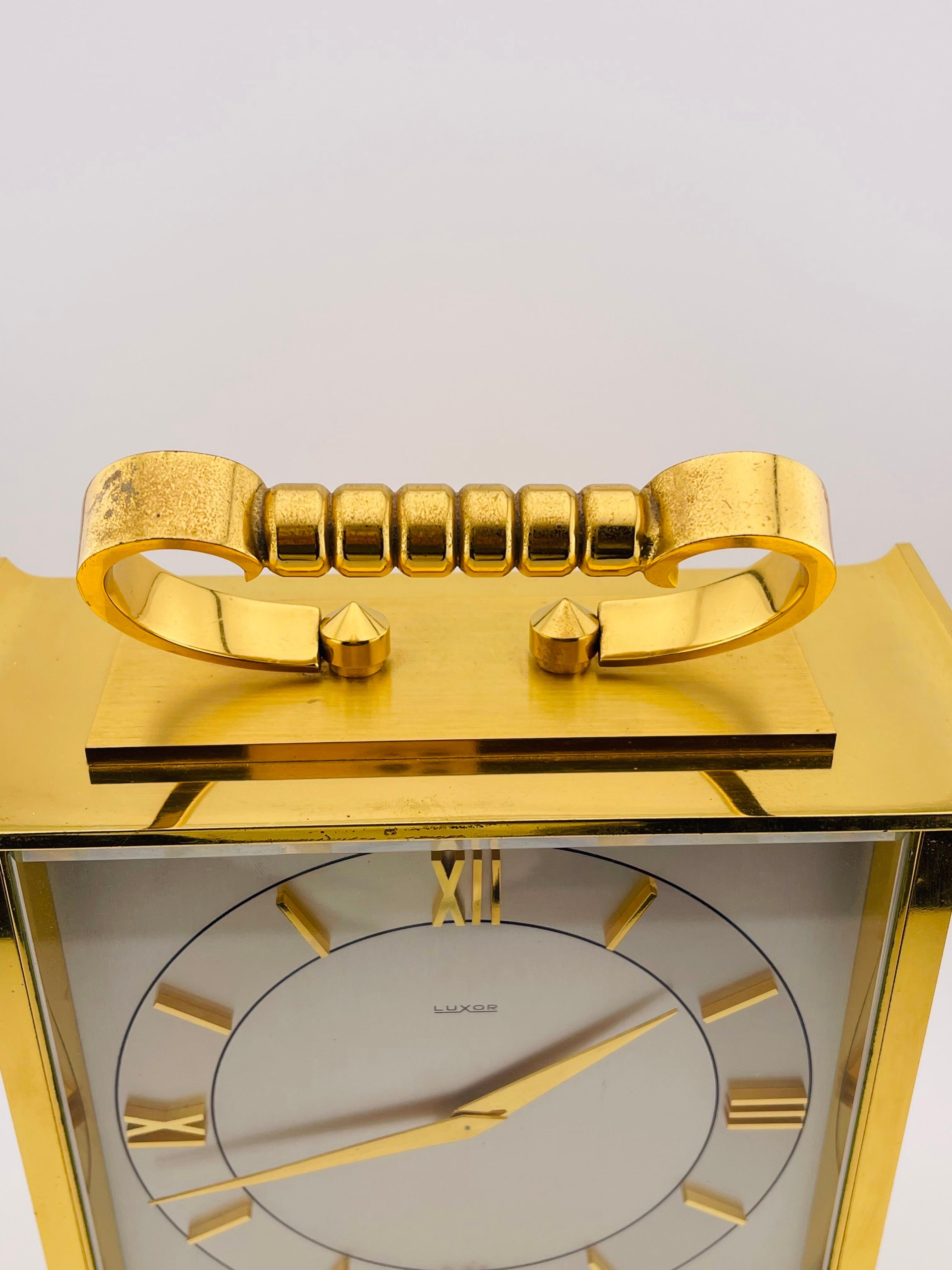 20C Le COUTURE LUXOR BRASS CLOCK For Sale 5
