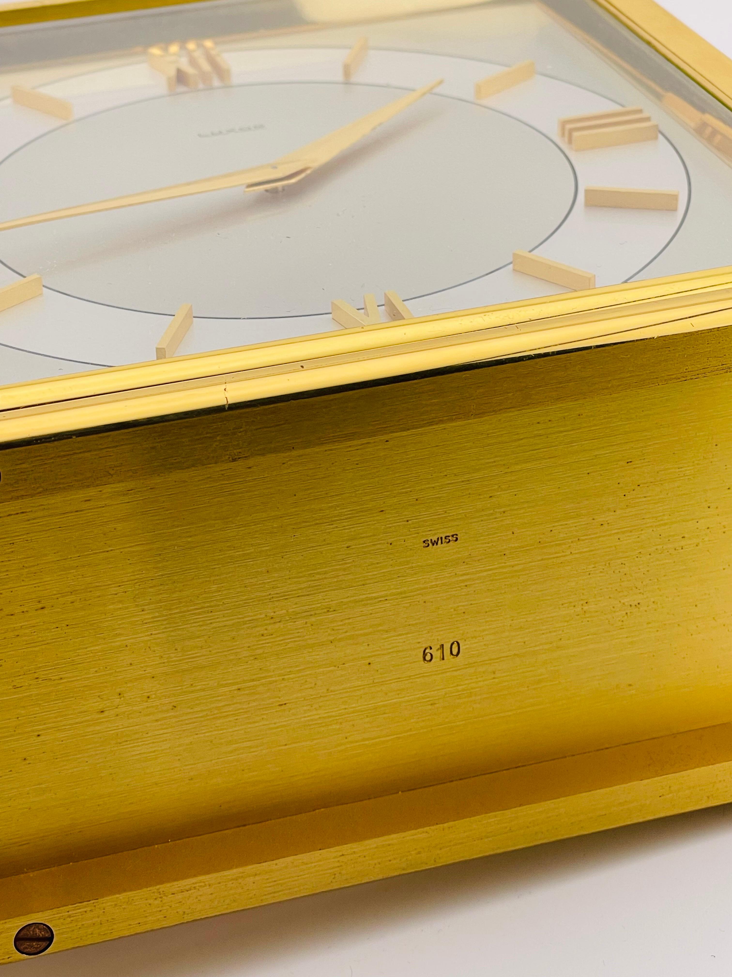 20th Century 20C Le COUTURE LUXOR BRASS CLOCK For Sale