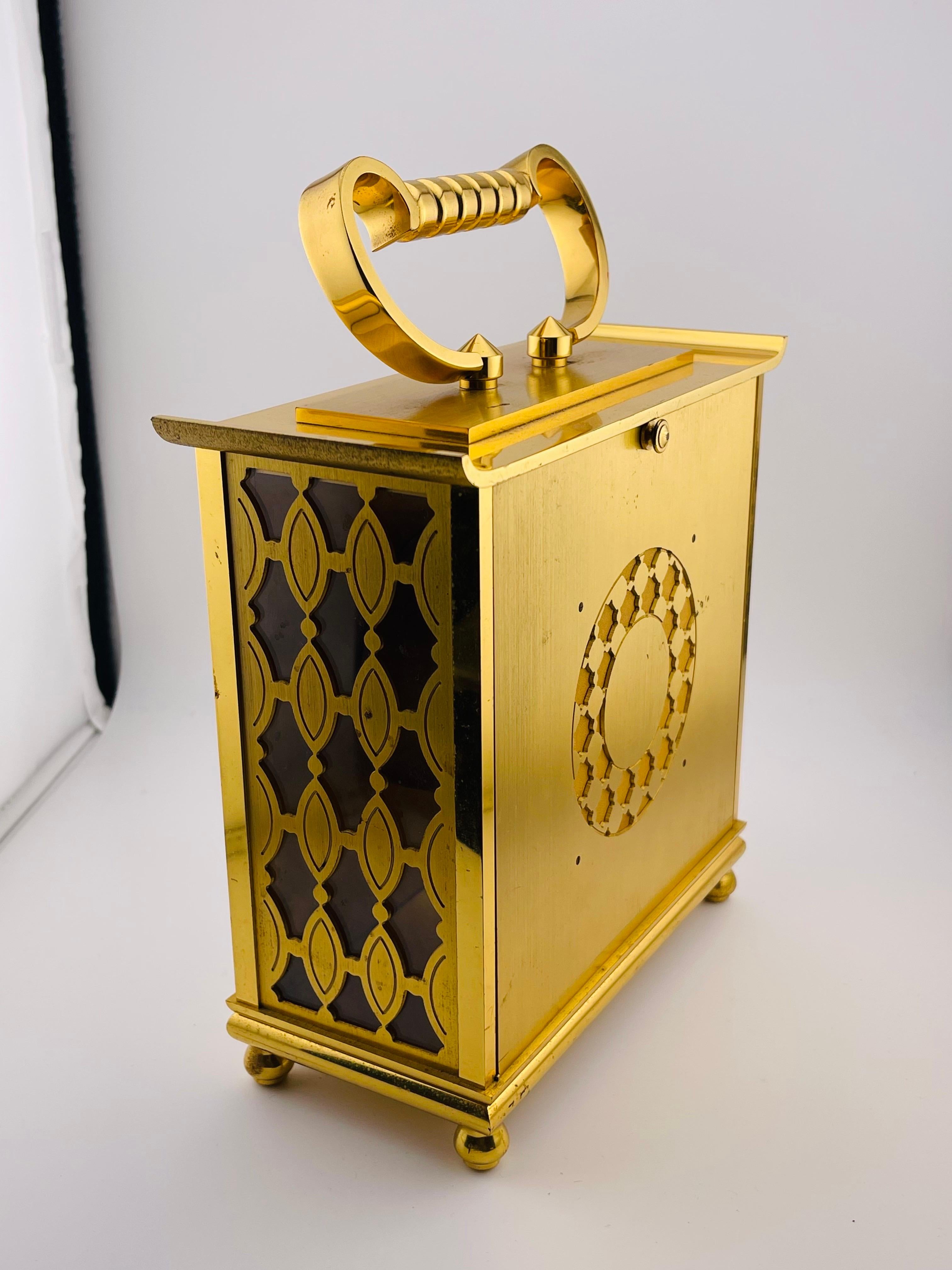 20C Le COUTURE LUXOR BRASS CLOCK For Sale 2