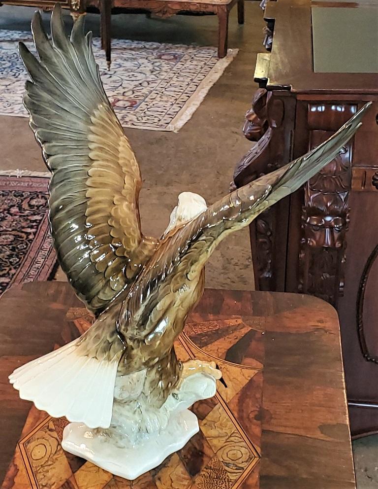 porcelain eagle statue