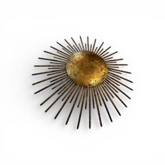 20c Spanish Gilded Iron Light Fixture