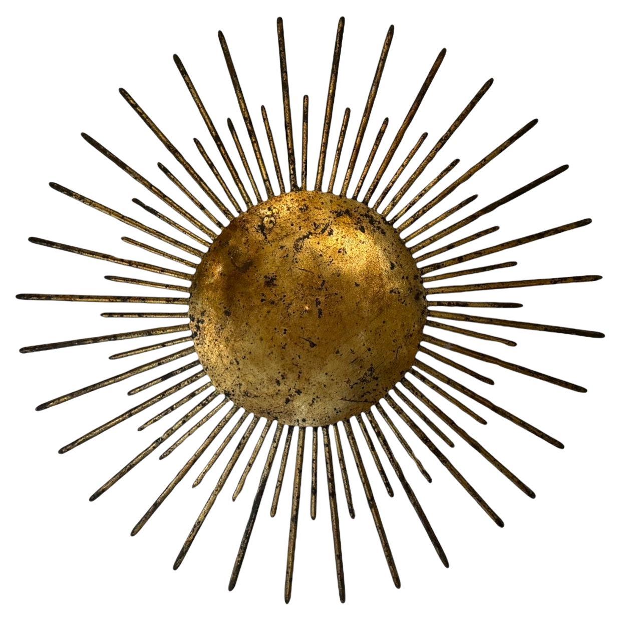 20c Spanish Gilded Iron Light Fixture
