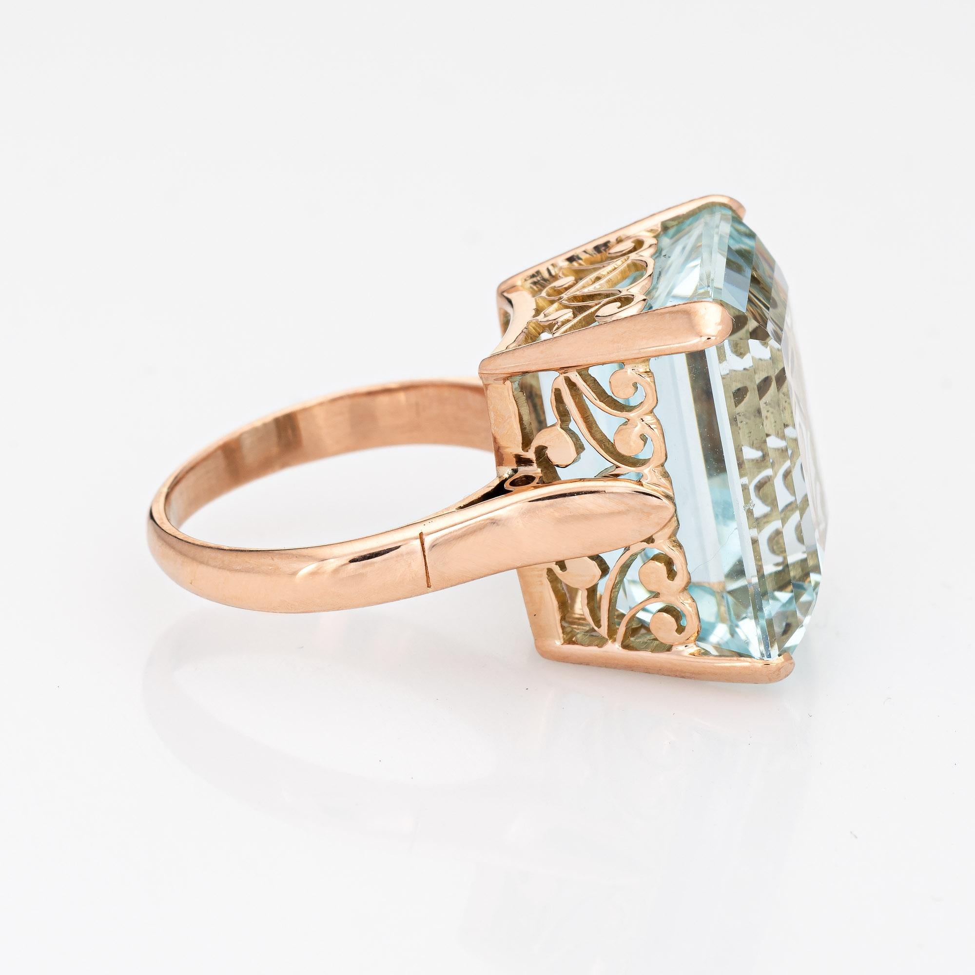 vintage 14k gold aquamarine ring