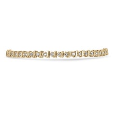 Bracciale tennis in oro e diamanti da 2,0 carati - Bracciale in oro giallo 14 carati con eleganti maglie a S