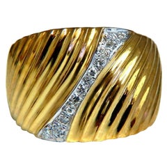 .20ct Diamonds Stripe Row High Shine Band Ring 18kt*