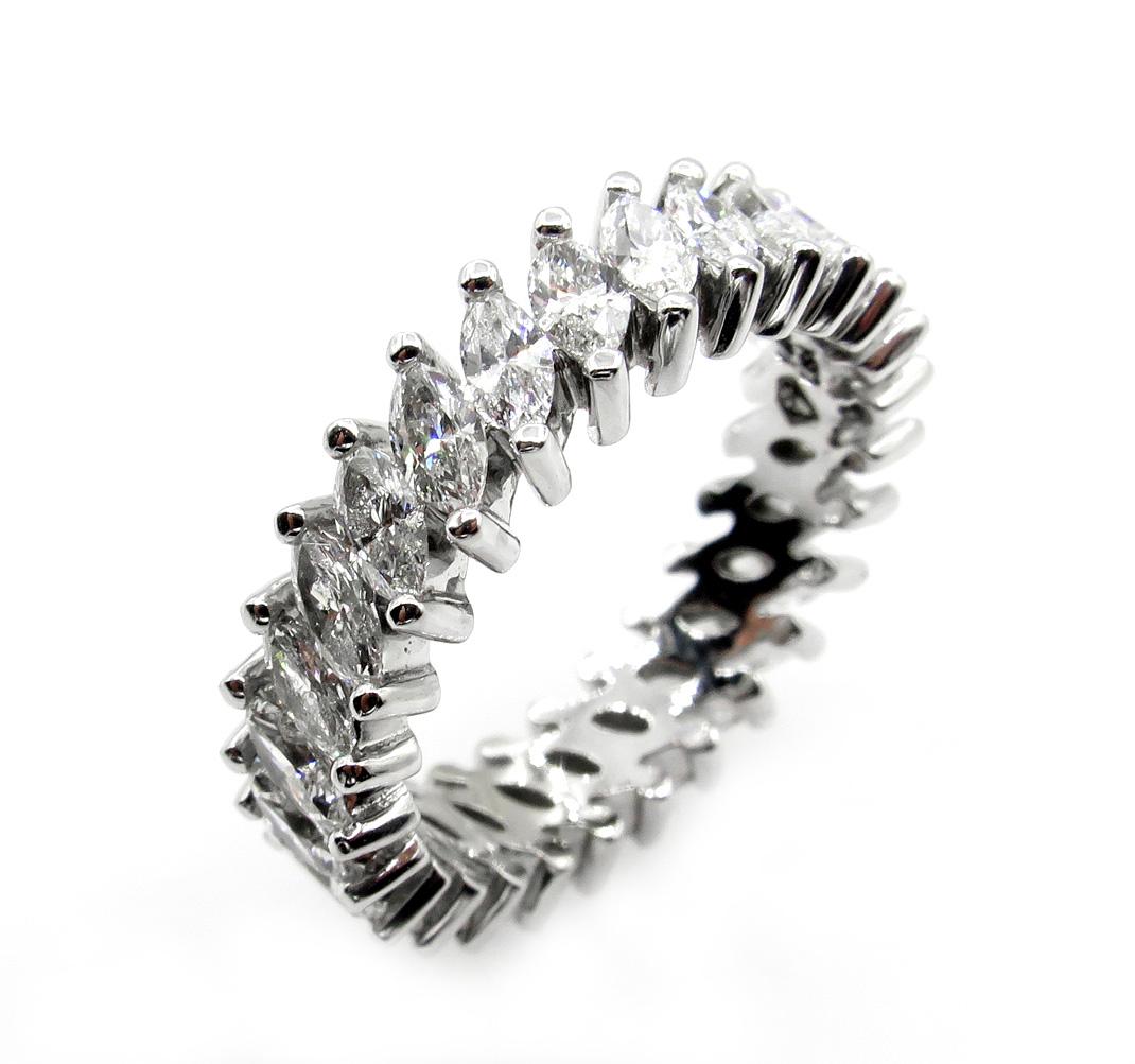 marquise  diamond  anniversary  ring