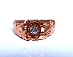 .20ct. mens natural round diamond solitaire ring 14kt gold H/Vs