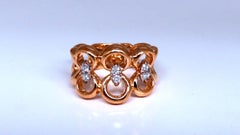 .20ct Natural Diamonds Circles Loop ring 14kt Gold*
